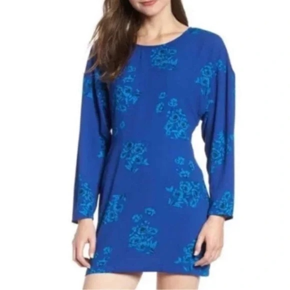 Blue Floral Women's Dress